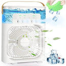 Refrigerador de Ar Portátil 3 em 1 com LED – Ventilador, Umidificador e Reservatório de Água