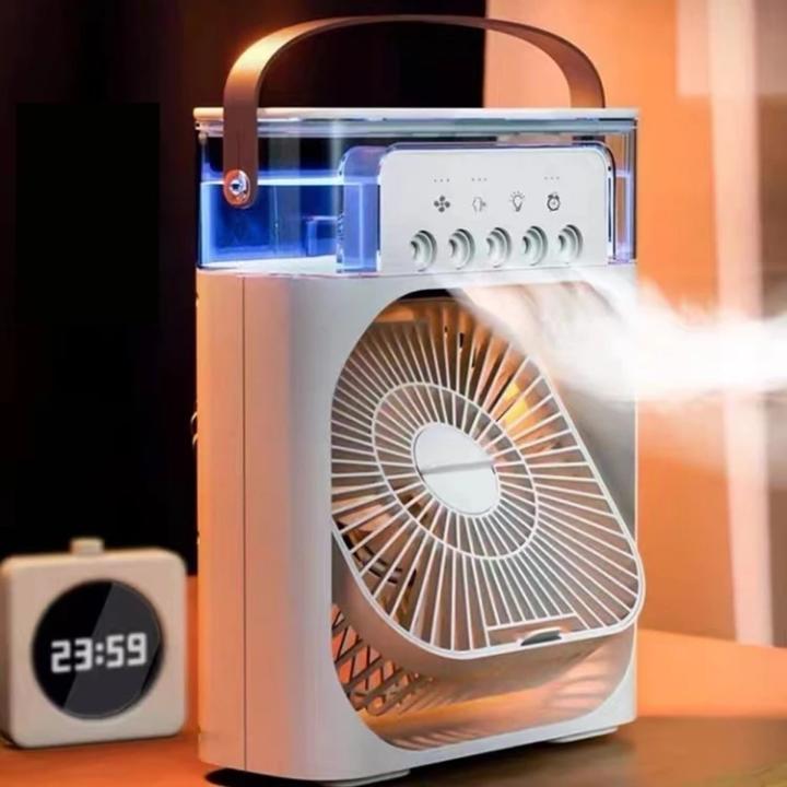 Refrigerador de Ar Portátil 3 em 1 com LED – Ventilador, Umidificador e Reservatório de Água