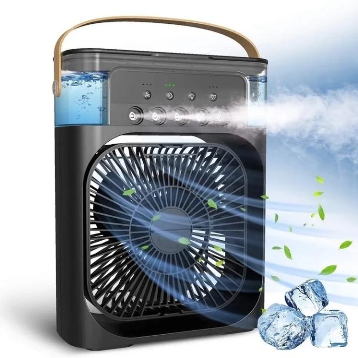 Refrigerador de Ar Portátil 3 em 1 com LED – Ventilador, Umidificador e Reservatório de Água