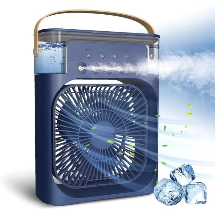 Refrigerador de Ar Portátil 3 em 1 com LED – Ventilador, Umidificador e Reservatório de Água