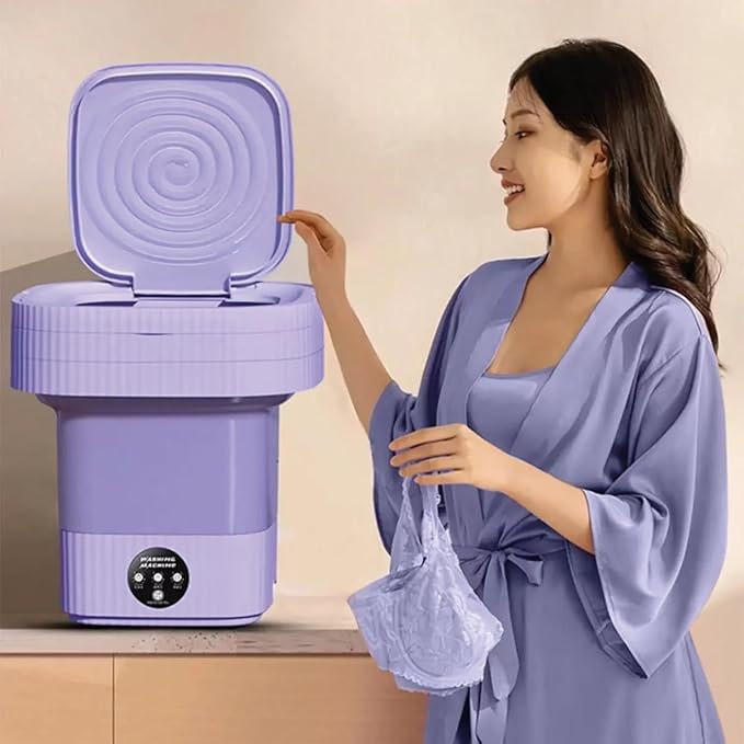 Mini Máquina de Lavar Roupa Portátil Dobrável 11 Litros (Centrífuga / Lavagem Semiautomática)