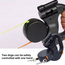 Guia Retrátil Dupla para Pets com Lanterna e Dispensador de Sacos