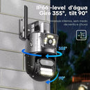 Kit Câmera de Segurança WiFi ICSEE Externa Lente Dupla com Sirene Full HD, WiFi, Visão Noturna