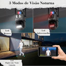 Kit Câmera de Segurança WiFi ICSEE Externa Lente Dupla com Sirene Full HD, WiFi, Visão Noturna