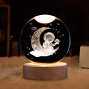 Luminária de Cristal “Planeta Galáxia” Decorativa