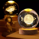 Luminária de Cristal “Planeta Galáxia” Decorativa