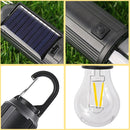 Conjunto De 3 Lâmpadas Solares Usb Gancho Para Camping