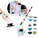 Esfregão Elétrico 9 em 1 Sem Fio — Escova de Limpeza Pesada Multiuso Recarregável Giratória