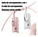 Carregador Portatil Mini Powerbank Carregamento 2 Em 1