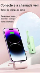 Carregador Portatil Mini Powerbank Carregamento 2 Em 1