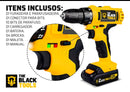 Kit 169 Peças BLACK TOOLS TB-12E – Furadeira 12 V + Maleta Organizada
