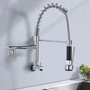 Torneira de Cozinha Gourmet Alça Única com Extensor de Spray e Tubo Flexível – Acabamento Prateado