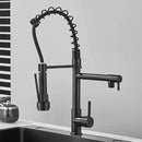 Torneira de Cozinha Gourmet Alça Única com Extensor de Spray e Tubo Flexível – Acabamento Prateado