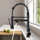 Torneira de Cozinha Gourmet Alça Única com Extensor de Spray e Tubo Flexível – Acabamento Prateado